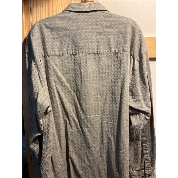 Va Bene Vintage Men’s L Gray Check Long Sleeve Button Down Cotton Shirt - Picture 6 of 14
